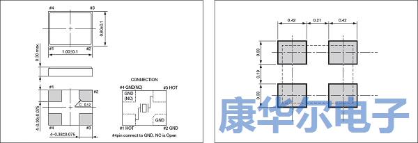 京瓷出產(chǎn)的具備特殊功能的1008mm超小型quartz crystal