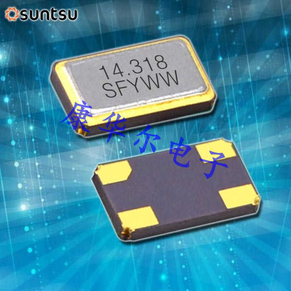 SXT53410AB17-25.000M,SUNTSU無線應用晶振,5032mm無源晶振